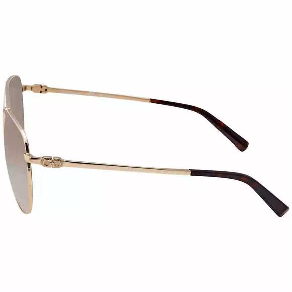 NEW SALVATORE FERRAGAMO unisex sf157s sunglasses in gold / grey gradient - Picture 3 of 3